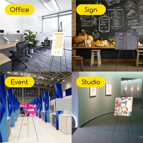 MEEDEN Metal Display Easel Stand 63": Art Tripod Easel with Carry Bag | 1 Pack Portable Foldable Instant - Sign Stand for Wedding, Painting Canvas, Presentations, Posters - size: 1-PACK