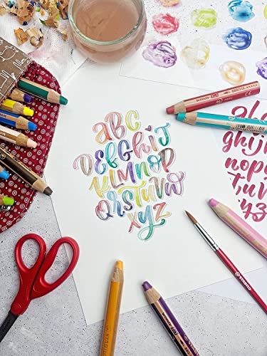STABILO Multi-talented Pencil woody 3-in-1 - Pack of 2 Pencils - Gold & Silver