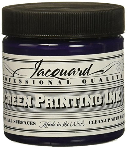 Jacquard Professional Screen Print Ink, Water-Soluable, 4oz Jar, Violet (108)