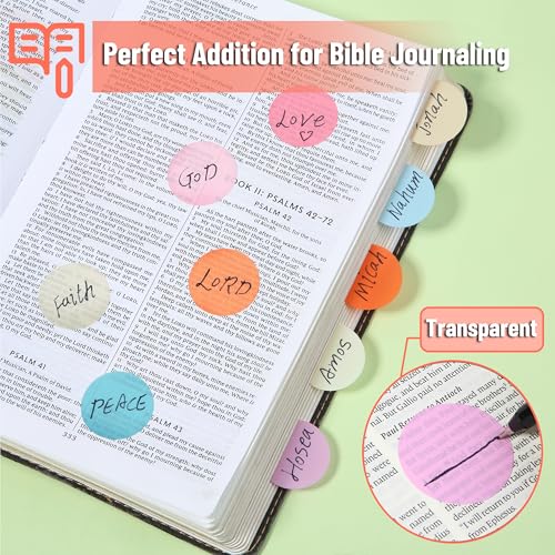 Mr. Pen- Round Transparent Sticky Notes, 1.1” Diameter, 14 Pads, 560 Sheets - color: Spring Meadow, size: 560 pcs