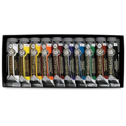 Rembrandt Artists' Oils - Set of 10, Introduction Set, 15 ml tubes