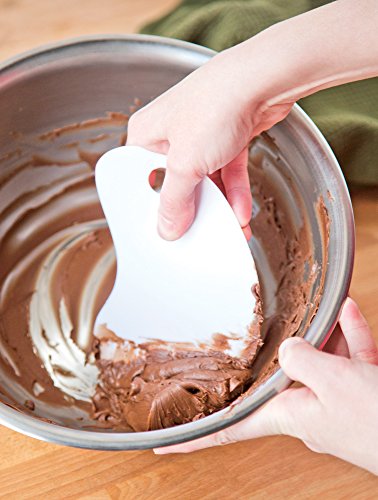Fox Run Dough and Bowl Scraper, Curved, White - style: Curved Scraper