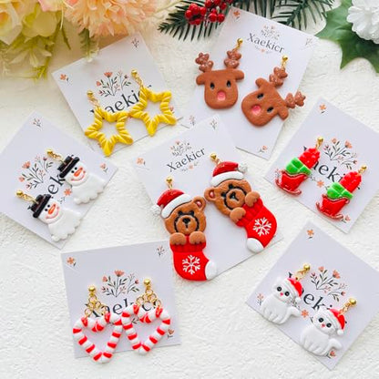 Holiday Theme Polymer Clay Cutters Set – Molds, Clay Cutters for Polymer Clay, Clay Earring Tools - color: I color