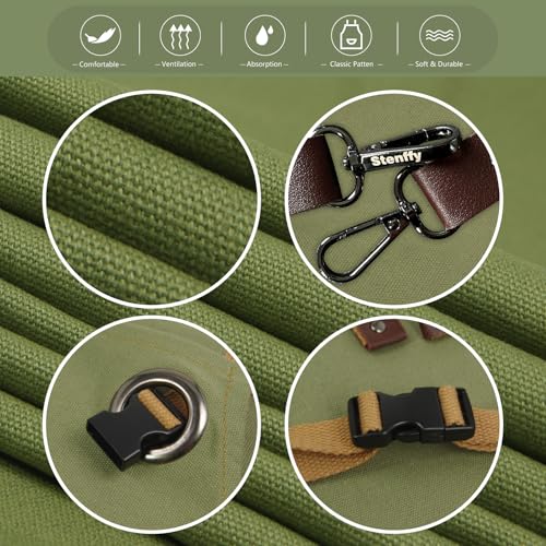 Kitchen Apron, Work Apron, Canvas Apron, Olive - color: Olive