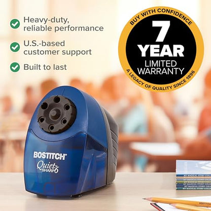 Bostitch Office Heavy Duty Electric Pencil Sharpener, Classroom, Blue - color: Blue