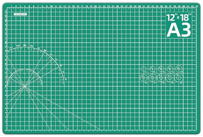 DIYSELF 12in×18in Cutting Mat for Sewing, A3 Self Healing Cutting Craft Mat - color: Green, size: 18"L x 12"W