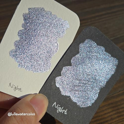 IUILE Handmade Watercolor Paints - Holiday Gift 2024 Dot Card (6 colors). Metallic, Shiny, Shimmer - color: Holiday Gift 2024 Dot