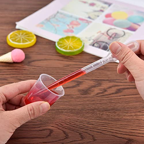 30ml Plastic Liquid Measuring Cups - Mini Clear Kitchen Medicine Cups Transparent Labs Graduated Beakers Baking Cooking Home Lab Measure Tool (10 Packs,1oz,Transparent) - color: 10 Pcs