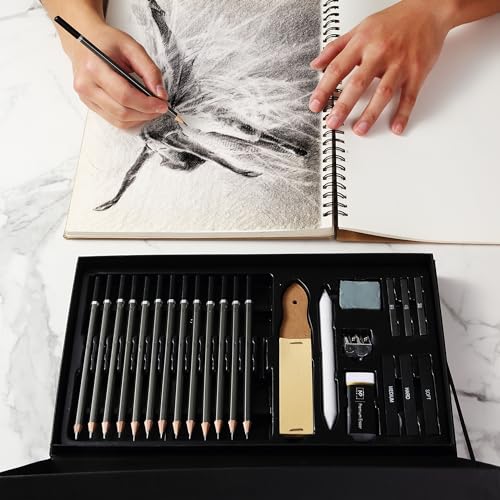 Mr. Pen- Drawing Sketching Pencil Set, 25 pcs, Graphite Pencils (10B-6H) - size: 25 pcs