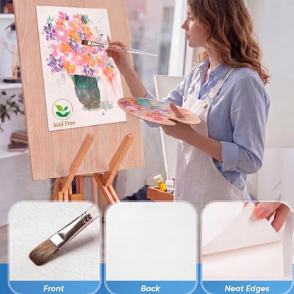 TaoBary 300 Pcs Watercolor Paper 10 X 13 Inch 230 GSM, Cold Press White - color: 230 Gsm, size: 10 x 13 Inch