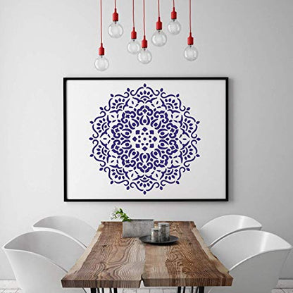 6 Pcs Small Pattern Mandala Stencils Reusable Mandala Dot Painting Templates DIY Floral Spray Paint Stencil Drawing Craft Stencil for Wood Wall Tile Floor Canvas Fabric Furniture Rock Concrete (6x6) - color: Delicate Style