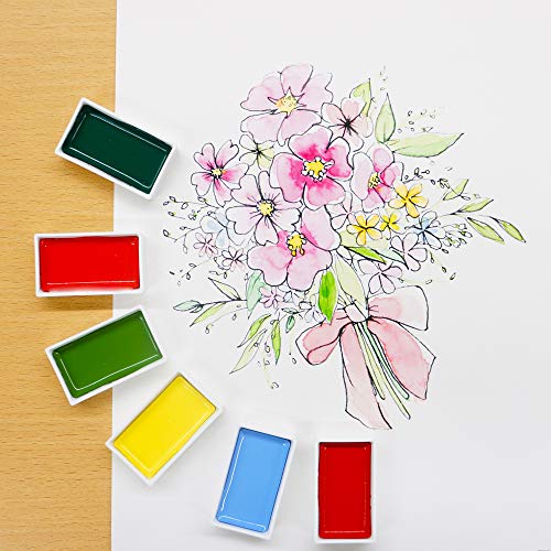 Kuretake Gansai Tambi Watercolor Paint Set, 24 Colors, Made in Japan - style: Set of 24 colors