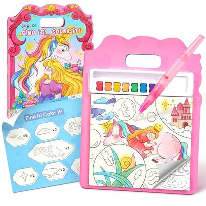 JoyCat Find & Color Paint with Water Coloring Books for Toddlers | Seek and Find Learning Activity, Magical Pony No Mess Arts & Crafts Kids Toys Ages 3-5 & 4-8, Birthday Gifts for Boys & Girls - style: Magical Pony