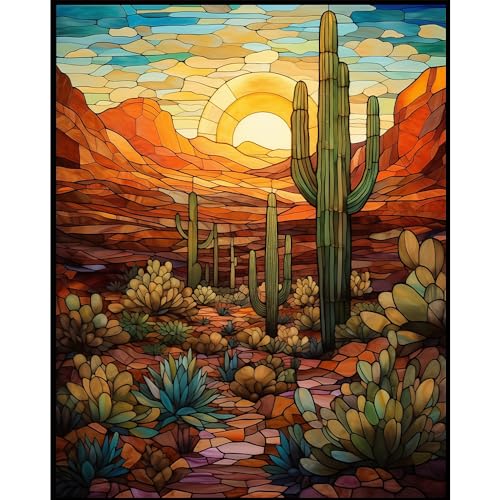 Natuyalo Paint by Numbers Kit for Adults - Cactus DIY Adult Paint by Number Kits Wilderness Landscape Acrylic Canvas Painting for Adults Beginners Kids Art Crafts Without Frame, 16x20 Inch - color: ART-06