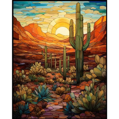 Natuyalo Paint by Numbers Kit for Adults - Cactus DIY Adult Paint by Number Kits Wilderness Landscape Acrylic Canvas Painting for Adults Beginners Kids Art Crafts Without Frame, 16x20 Inch - color: ART-06
