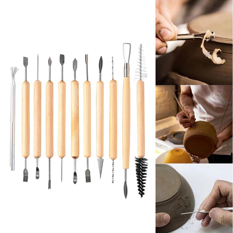 Pottery Tool Kit, 40 Piece Clay Tools for Sculpting & Ceramic