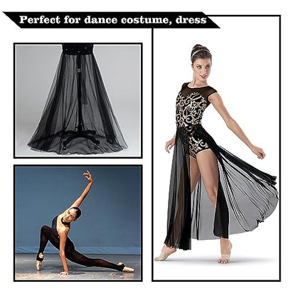 Power Mesh Fabric Superfine 4-Way Stretch Net 5 Yards Long 60" Wide (Black) - color: Black, size: 5 Yards