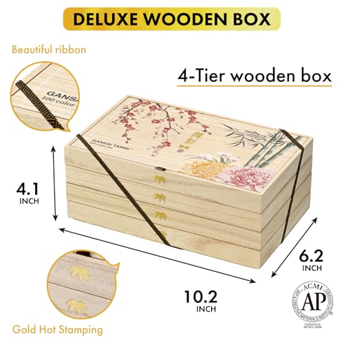 Kuretake Gansai Tambi Watercolor Paint Set, 100 Colors, Wooden Box, Japan - style: 100 Colors Ⅳ