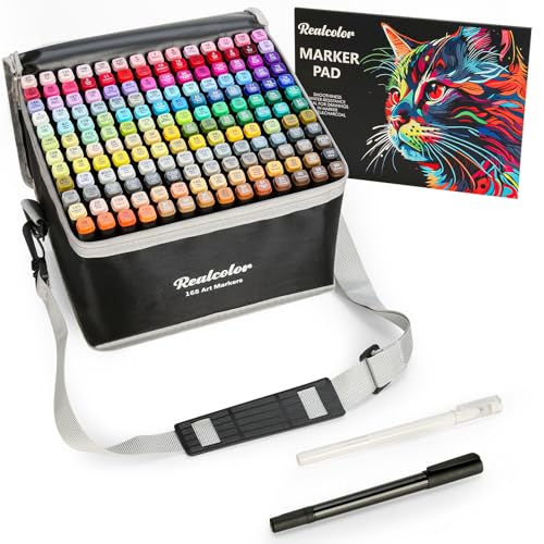 168 Alcohol Markers Set,Dual Tip Art Markers for Adult Coloring, Alcohol Markers Set for Drawing,Coloring,Sketching,Card Making,Illustration, Ideal for Artists, Designers & Crafters