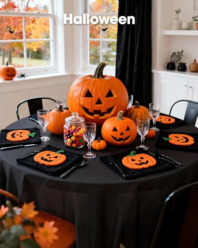 Pureegg Plastic Table Cloth Disposable 3 Pack, 84 Inch Round Table Cloth, Leakproof Table Cover for Parties, Picnic, Weddings, Black - color: Black, size: 84" Round