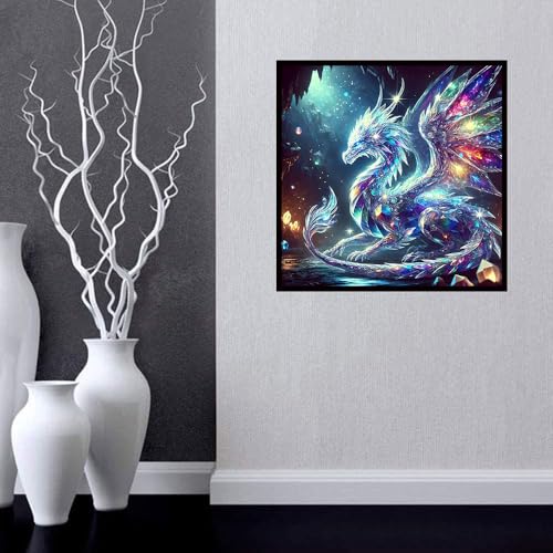 Lophomie Diamond Art Kits for Adults, 5D Diamond Painting Kits 14x14 in - color: Diamond Art Dragon, size: 13.8x13.8in (35x35cm)