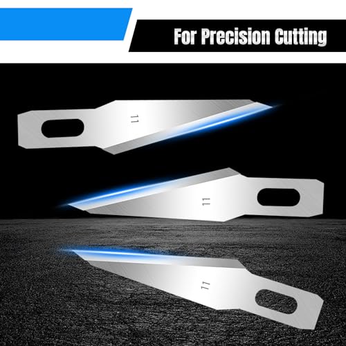 120 Pcs Exacto Knife Blades, #11 Obtuse Angle High Carbon Steel Hobby Knife Blade Refills Hobby Knife Replacement Blades for Craft, Scrapbooking, Stencil - size: #11 Obtuse Angle