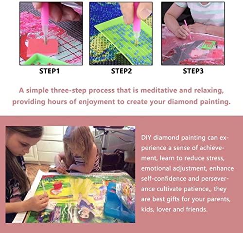 ZKOPAVS Diamond Painting Art Kits for Adults and Kids Purple Phoenix Full Drill Round Art Craft Kit for Home Office Decor (12x16 Inch)