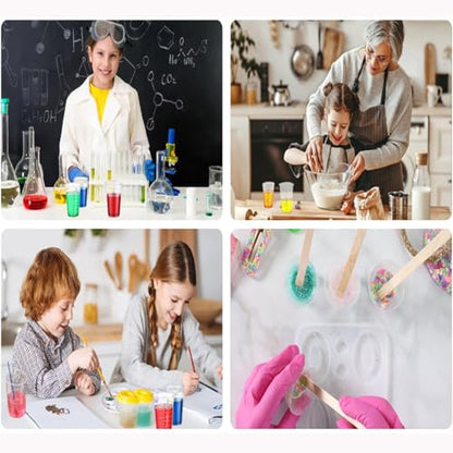 50-Pack Mixing Cups Set Paint Mixing Cups 20 oz (600ml) with 50 Wooden Sticks,Easy Measuring Ratios 2:1, 3:1, 4:1,Ideal for Epoxy Resin, Paint, and More - size: 50P-20OZ