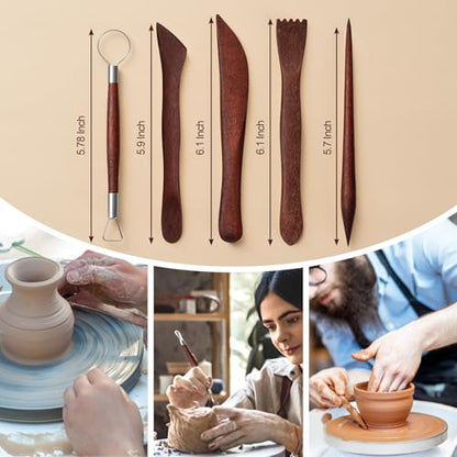 Amrules 27 Pcs Polymer Clay Sculpting Tools Kit for Adults, Red - color: Red-27Pcs