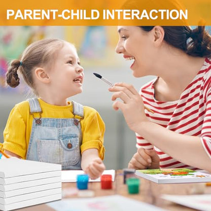 ESRICH Small Stretched Canvas for Painting 6x6 inch, 2/5''Profile Art Primed 8 Pack Canvases for Painting, Cotton Small Professional Blank Paint Canvas for Kids and Art Supplies, for Acrylics, Oils. - style: 8 Packs Stretched Canvas - 6*6in