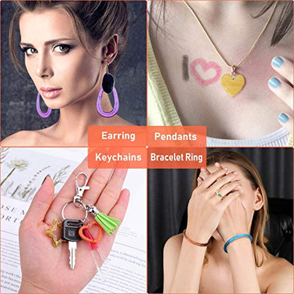 Resin Molds for Jewelry, Paxcoo 678pcs Earring Making Kit with 28pcs Epoxy Molds and 650pcs Earring Hooks, Jump Rings for Pendants, Resin Crafts, DIY Earring
