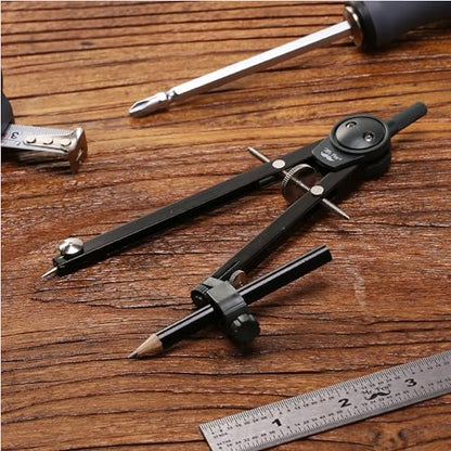 Mr. Pen- Metal Geometry Compass, Center-Wheel Design - color: Black