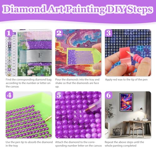 MAXBYE Diamond Art Kits for Adults, River of Light Bedazzling Dot Painting for Adults，5D Full Drill Gem Art Painting Kit, Easy DIY Craft for Stress Relief 12x16in - color: ZD063