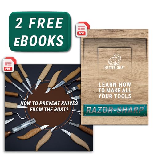 BeaverCraft Wood Carving Kit for Beginners S16 – Whittling Knives Sloyd, Chip Wood Carving Knife, Basswood Blocks for Carvers - Whittling Tools Set
