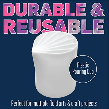 FolkArt Drizzle Pour Cup, 7-Slotted Divided Pour Cup Perfect for Fluid Paint Pouring Arts and Crafts Projects, 50428 - style: 7 Slot Pour Cup