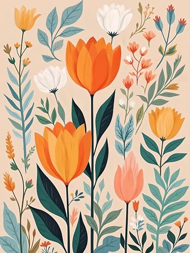 Yeadiffy Diamond Art Painting Kits for Adults Diamond Art Kits for Adults Beginners,5D Translucent Gems Diamond Painting,DIY Full Drill Diamond Gem Art and Crafts 12x16inch (Floral) - color: Floral