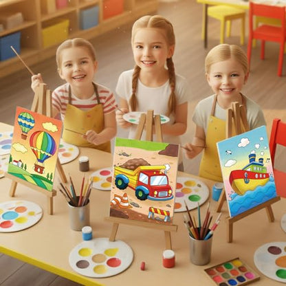 Louise Maelys 5x7Inch Pre Drawn Canvas for Painting for Kids,Transportation - color: CAR