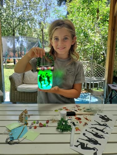 Make Your Own Sports Night Light Lantern Jar Arts & Crafts For Boys And Girls, Football, Soccer, Basketball, Tennis & Baseball Gifts For Kids, DIY Art Kit Age 4 5 6 7 8-12, Best Kids Birthday Present - color: Blue- Sports