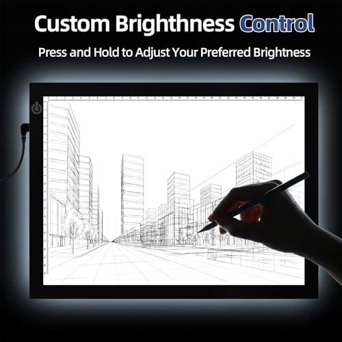 A4 Tracing Light Box, LED Board Adjustable Brightness Light Pad | Micro-USB powered, Light Table for Artists, Tattoo Drawing, Animation, Sketching, Stenciling & Diamond Art Painting