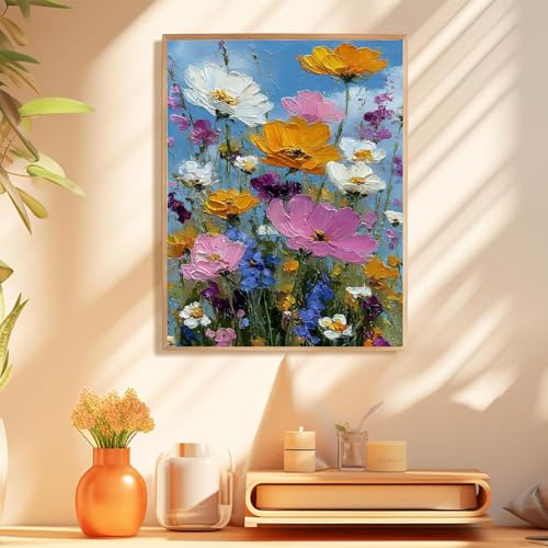 Paint by Numbers Kit for Adults, Adult Paint by Number Kits 16x20 Inch - color: Wildflowers