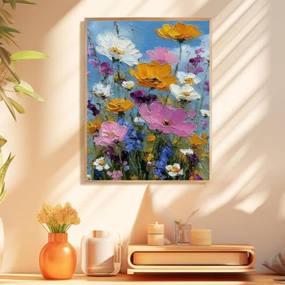 Paint by Numbers Kit for Adults, Adult Paint by Number Kits 16x20 Inch - color: Wildflowers