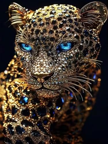 Diamond Art Kits for Adults,Cheetah Square Diamond Painting Kits 12x16in - color: DP04890