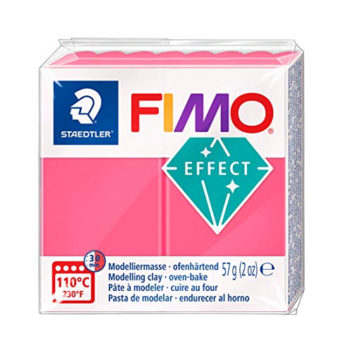 Staedtler FIMO Effects Polymer Clay - -Oven Bake Clay for Jewelry, Sculpting, Translucent Red 8020-204 - color: Red Translucent, size: 57 g (Pack of 1)