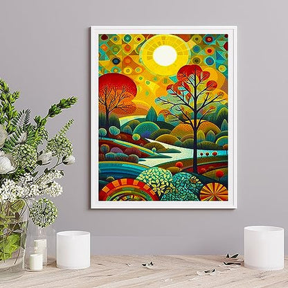 Acudotr Landscape Diamond Art Kits for Adults, Home Decor, 12x16In