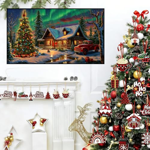 Extra Large Diamond Art Kits for Adults, 5D Diamond Painting Kits 28x16 In - color: Christmas Large Diamond Painting