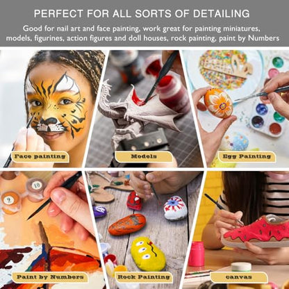 Brusarth Detail Paint Brushes, Miniature Paint Brushes Set, 16 pcs - size: 16 Pieces