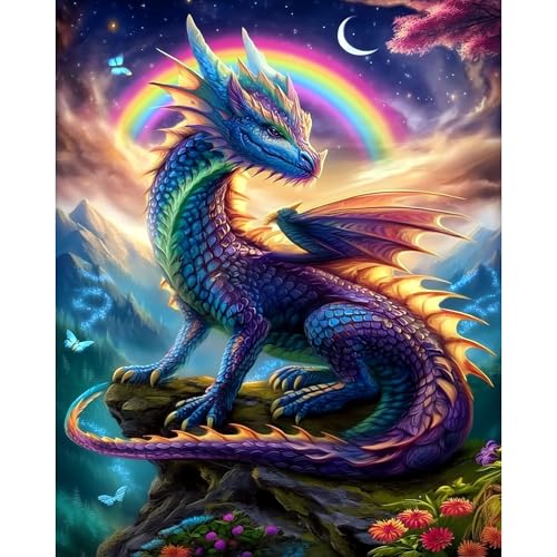 Arttoplus Dragon Paint by Numbers Kit for Adults Beginner 16x20 inch | Dragon Adult Paint by Number Kits on Canvas, DIY Acrylic Oil Painting by Numbers for Gift Home Wall Decor (Without Frame) - color: MT22579-US