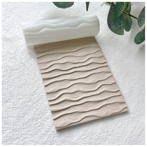 Keoker Ocean Wave Texture Roller for Polymer Clay, 1pc Summer Polymer Clay Texture Roller - color: A Color
