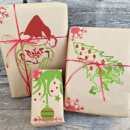 Christmas Letter and Number Stencils for Painting on Wood - Reusable Alphabet Stencils for Crafts, Signs, and DIY Art Projects