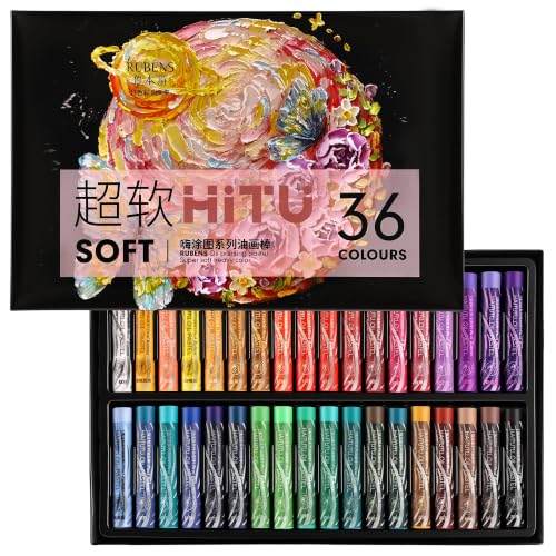 rubens 36 Colors Soft Oil Pastels, Creamy & Easy Blending - color: 36 Colors